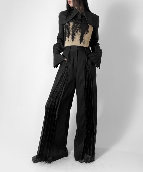 LVEU.（ラブユ） チューブトップ ベアトップ 「LVEU.」ニュアンス柄