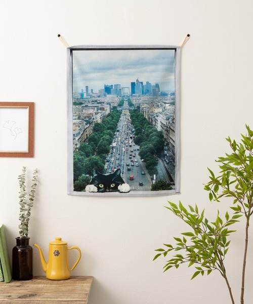 Jubilee（ジュビリー） ポスター ファブリックポスター 窓に風景と猫