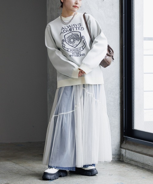 ❤︎ページ PAGEBOY（ページボーイ） ニット エンブレムジャガードニット