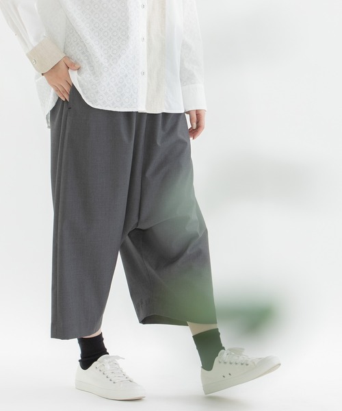 nop de nod パンツ トロクロップドサルエルパンツ レディース
