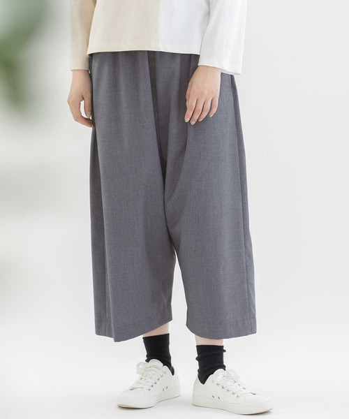 【美品】ノップドゥノッド（nop de nod）トロクロップドサルエルパンツ　黒 ノップドゥノッド nop de nod トロクロップドサルエルパンツ