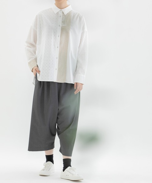 新品！ノップドゥノッド.nop de.nod/裾ゴムサルエルバルーンパンツ nop de nod パンツ トロクロップドサルエルパンツ レディース