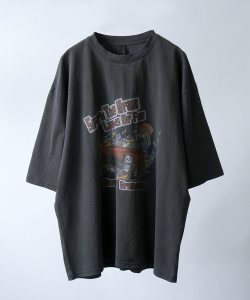【LOOKPLE】 25SS ピグメントオーバーフィット半袖T (6COLORS) ピグメントサイドスリットTEE｜MEN｜251HSB80-402E｜AZUL BY