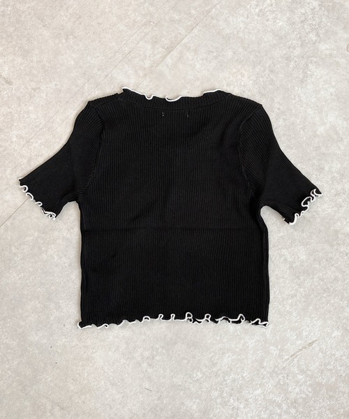 United store tシャツ 半袖 メローフリルクロップドトップ レディース