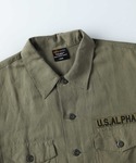 シャツ 半袖 ALPHA(アルファ)虎刺繍リネ...の詳細画像4