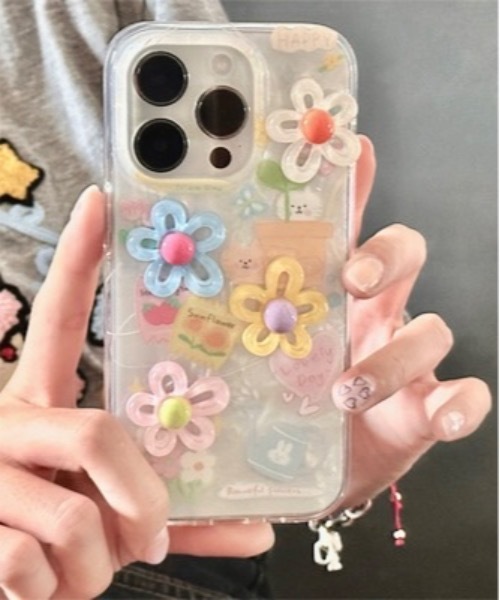 BURNER スマホケース 「OKUOKU 0909」iPhoneケース 立体フラワー