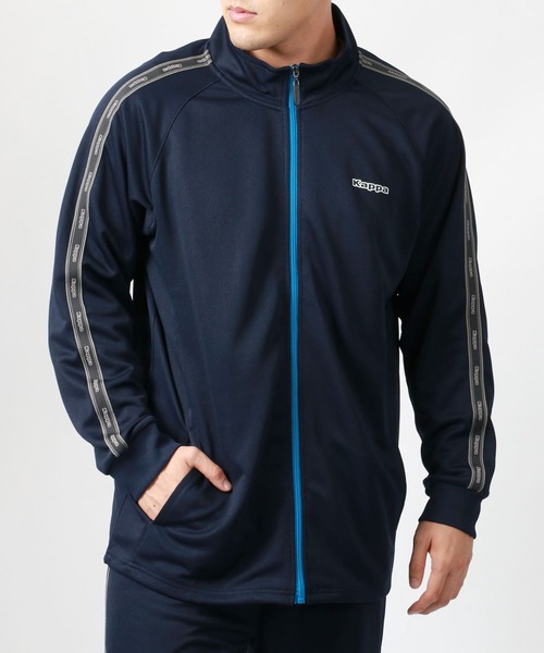 人気Kappa カッパ ナイロンジャージ ウィンドブレーカー ジップアップ 上下セット セットアップ 黒 L Kappa ジャージ kappa/カッパ 吸汗速乾 DRY サイドロゴテープ