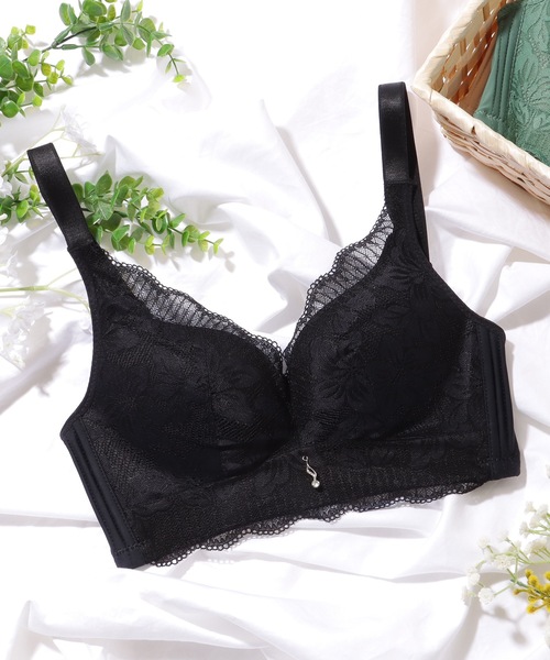 Lala Grant 黒 レースブラジャー3/4 ブラックA70未開封 Lala Grant 黒 レースブラジャー3/4 ブラックA70未開封 下着
