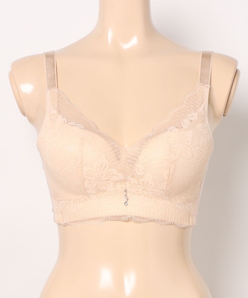 Lace Ladies ブラジャー チャーム付き 脇高 レース 3/4 ノン
