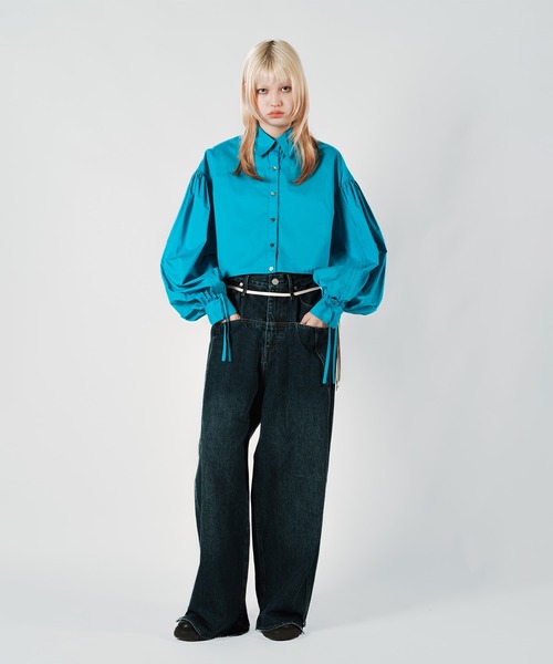 ブラウス シャツ Wizzard ウィザード / BOMBER SLEEVE SHIRTS ボンバースリーブシャツ / W24AW-SH060 レディ Wizzard ブラウス シャツ ウィザード / BOMBER SLEEVE SHIRTS
