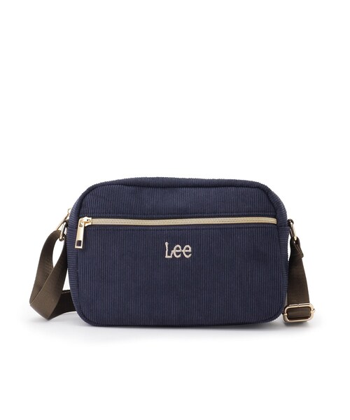 LYN スエード ショルダーバッグ フロントロゴ ジッパー Lee別注】フロントファスナーポケットショルダーバッグ