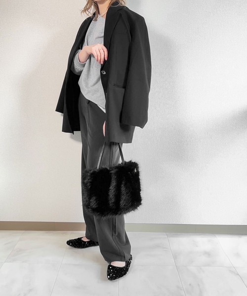 lus. ショルダーバッグ バッグ フェイクファー2WAYバッグ