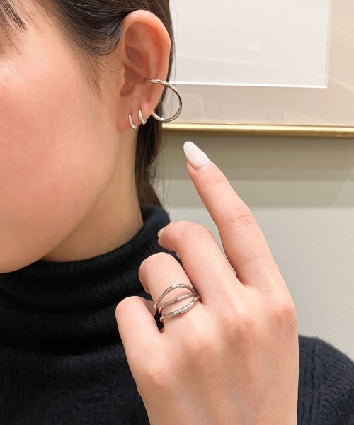 ete（エテ） イヤーカフ 「シェイドカフ」 プレーン S プラチナム