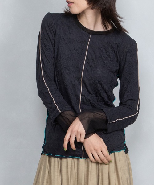 tシャツ ワッシャーインナートップス レディース