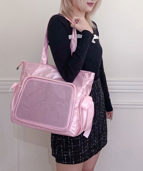 トートバッグ サテンリボン痛バッグ レディース : ZOZOTOWN