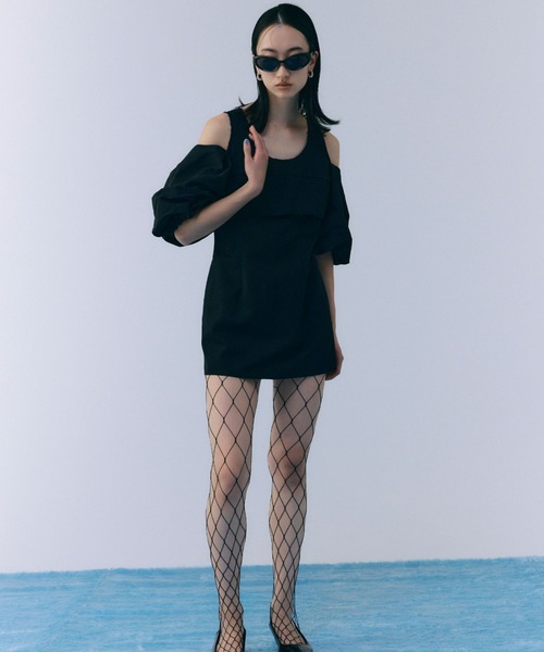 ブラウス シャツ VOLUME SLEEVE LONG TOP/ボリュームスリーブロングトップ レディース