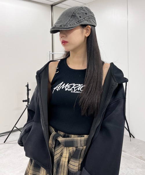 パーカー Y2KピグメントZIPパーカー レディース メンズ