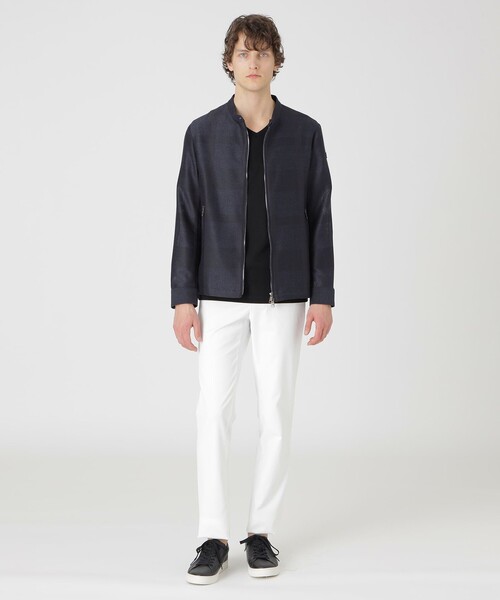 シャドークレストブリッジチェックカラミライダースブルゾン BLACK LABEL CRESTBRIDGE ブルゾン アウター シャドークレスト