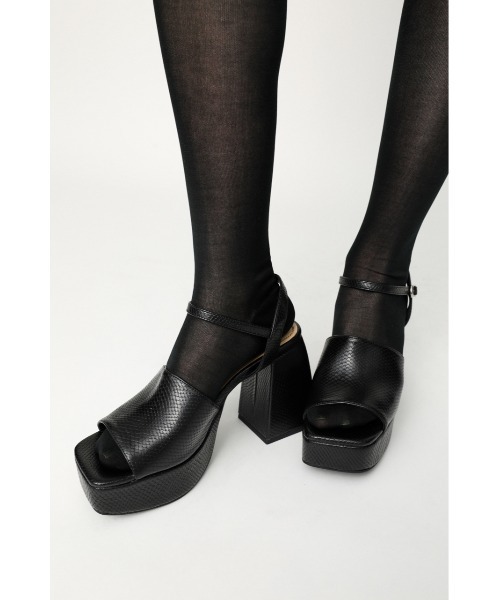 SLY ヒール SLY 「SLY」 ヒールサンダル MEDIUM ブラック レディース