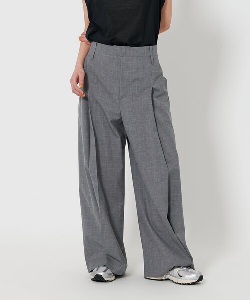 世界的に有名な BEAUTY＆YOUTH UNITED ARROWS スラックス パンツ ハイウエスト パンツ