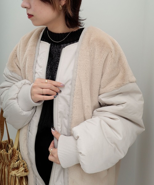 「GeeRA」 コート MEDIUM カーキ レディース_画像2