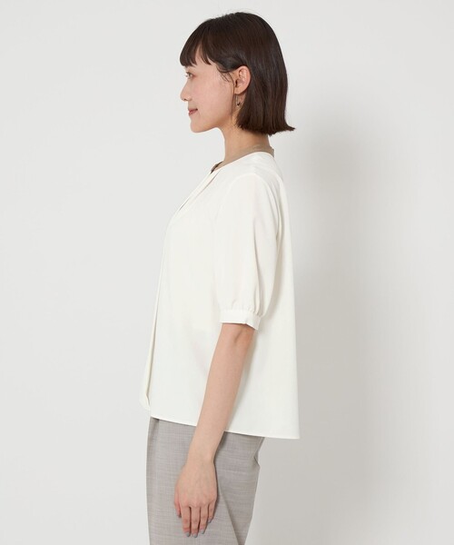 【24ss】green label relaxingバイカラータックブラウス 白 24ss】green label relaxingバイカラータックブラウス 白 - メルカリ