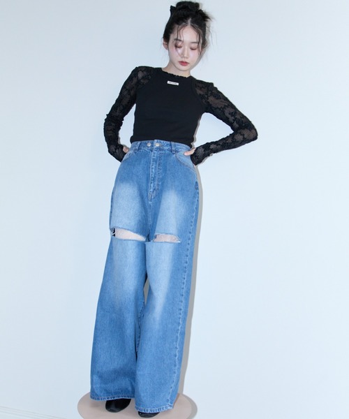 特別価格 HONEY MI ジーンズ デニム デニムパンツ 「ZOZO限定」slash パンツ