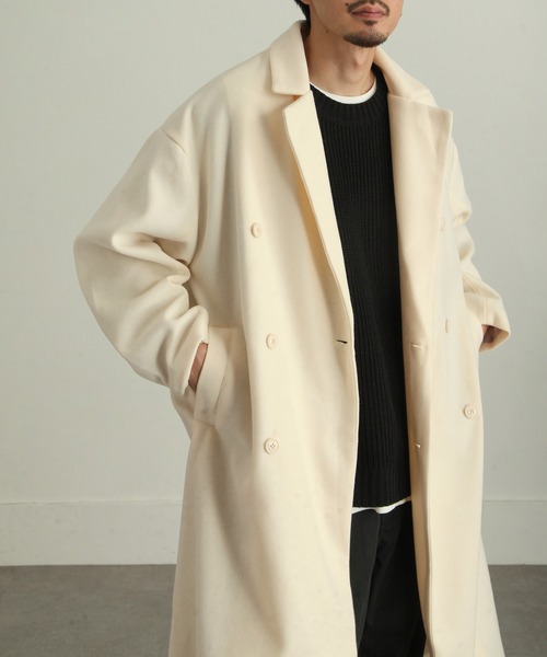 「ZIP FIVE」 チェスターコート MEDIUM グレイッシュベージュ メンズ_画像4