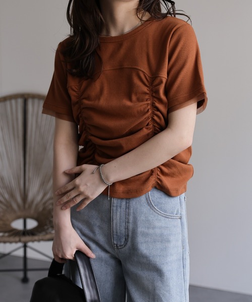 ap retro tシャツ フロントシャーリングデザインTシャツ