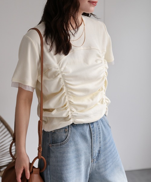ap retro tシャツ 半袖 フロントシャーリングデザインTシャツ