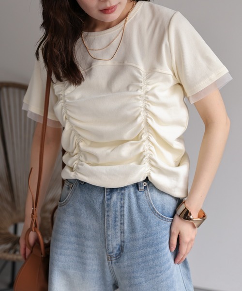 ap retro tシャツ フロントシャーリングデザインTシャツ