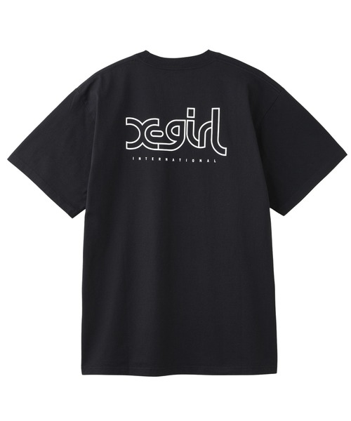 X-girl tシャツ MILLS LOGO S/S TEE レディース メンズ