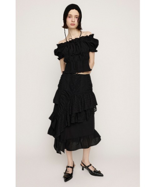 SLY（スライ） ロング スカート COTTON LACED WRAP DESIGN L/SK