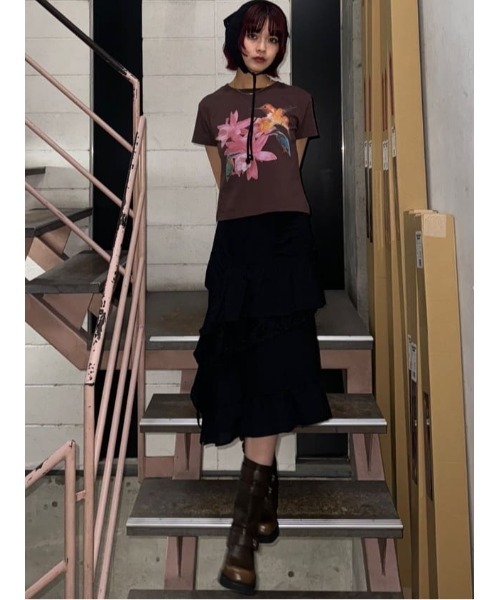 SLY（スライ） ロング スカート COTTON LACED WRAP DESIGN L/SK 