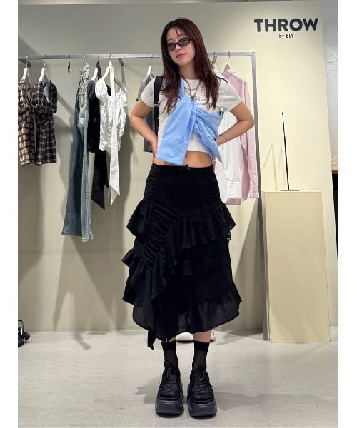 SLY スカート COTTON LACED WRAP DESIGN L/SK コットンレース