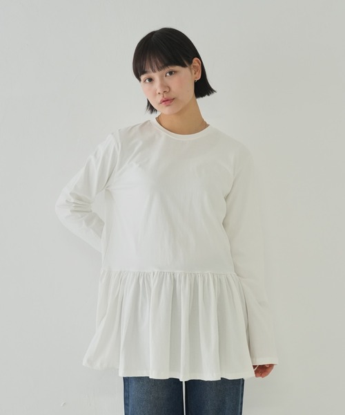 tシャツ レイヤードロングティーワンピース レディース