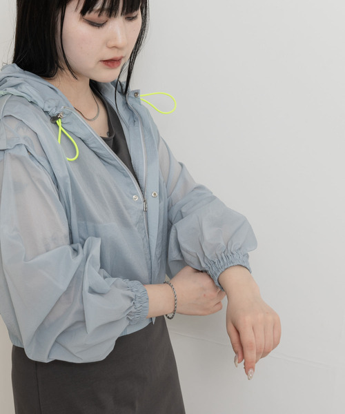 tシャツ cwtch　2WAY SHEER BLOUSON レディース