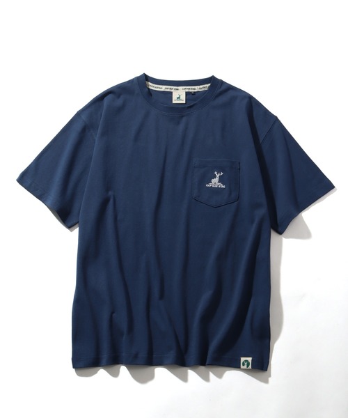 KAPITAL キャピタル◆ポロシャツ◆マンモス 刺繍◆ネイビー 半袖 Tシャツ キャピタル kapital 天竺 ポロシャツ 半袖 インディゴ 藍染 ボロ BORO