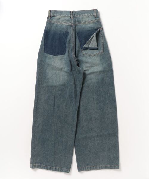 [shesame] Denim брюки MEDIUM индиго голубой женский 