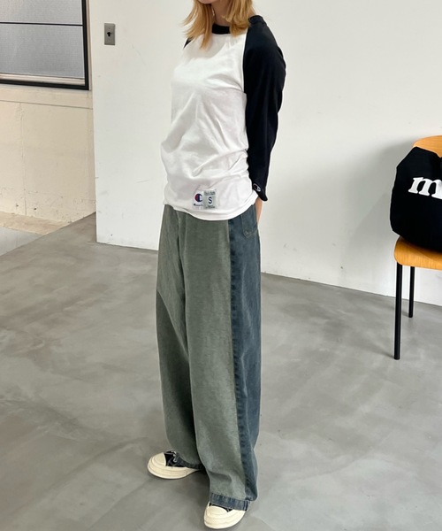 [shesame] Denim брюки MEDIUM индиго голубой женский 