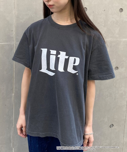 tシャツ 「GOOD ROCK SPEED」Miller LITE ロゴ半袖 Tシャツ レディース メンズ