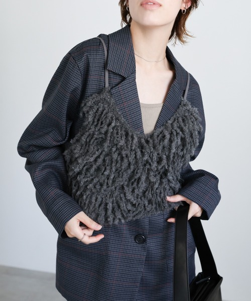 select MOCA（セレクトモカ） ベスト ジレ ウールミックスニット