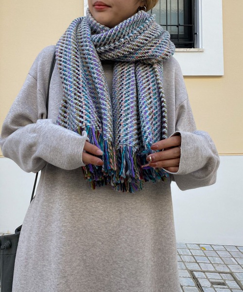 「John branigan」 ストール FREE ブラック レディース_画像3