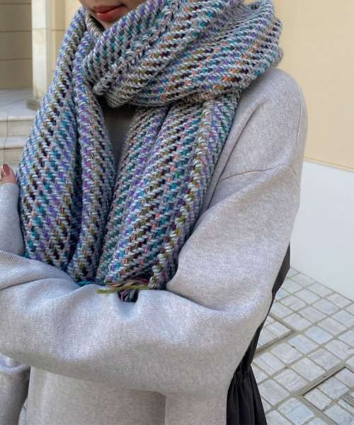 「John branigan」 ストール FREE ブラック レディース_画像4