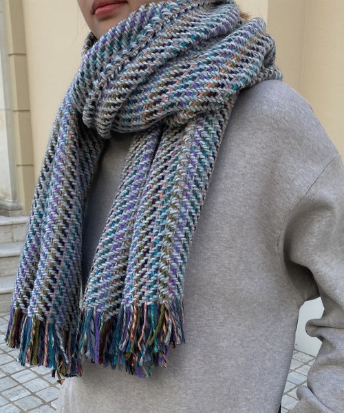 「John branigan」 ストール FREE ブラック レディース_画像7