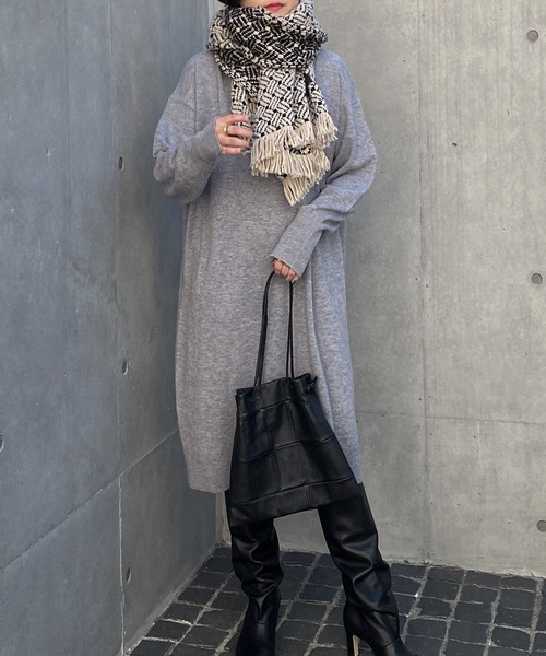 「John branigan」 ストール FREE ブラック レディース_画像8