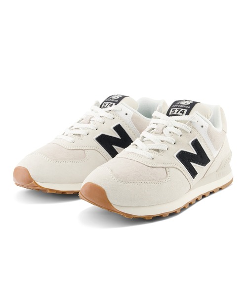 [New Balance] low cut спортивные туфли 24.5cm белый × черный мужской 