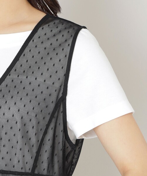 TO BE CHIC（トゥー ビー シック） tシャツ ドットチュール ジレ
