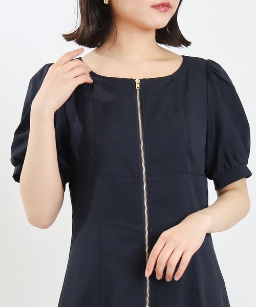 マテリア38ワンピース NMDS25223(ワンピース) 80s ORGANIC VOILE PLAIN CREW-NECK P/O