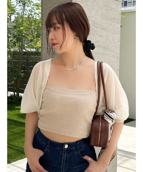 カーディガン メッシュシアーボレロ レディース dazzlin カーディガン メッシュシアーボレロ レディース